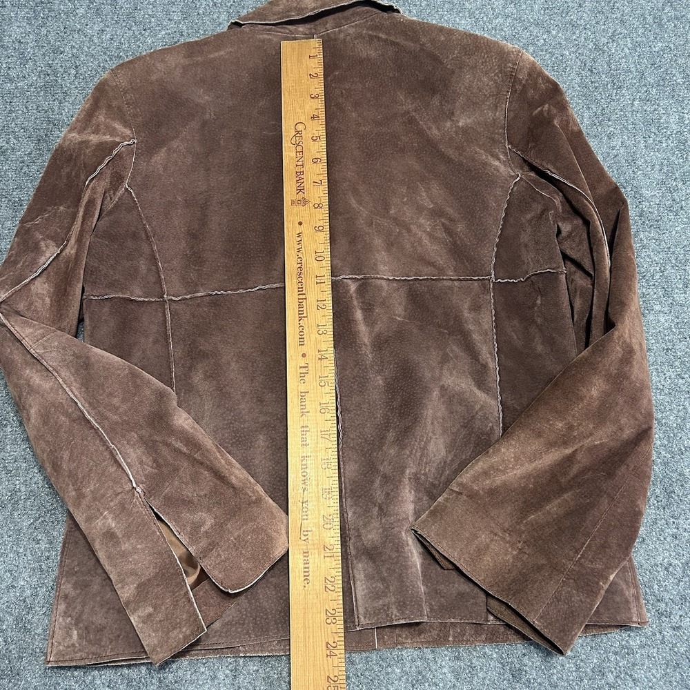 Vintage Brandon Thomas Leather Suede Jacket Womens Size L Brown Y2K Retro Cowboy - Picture 6 of 8